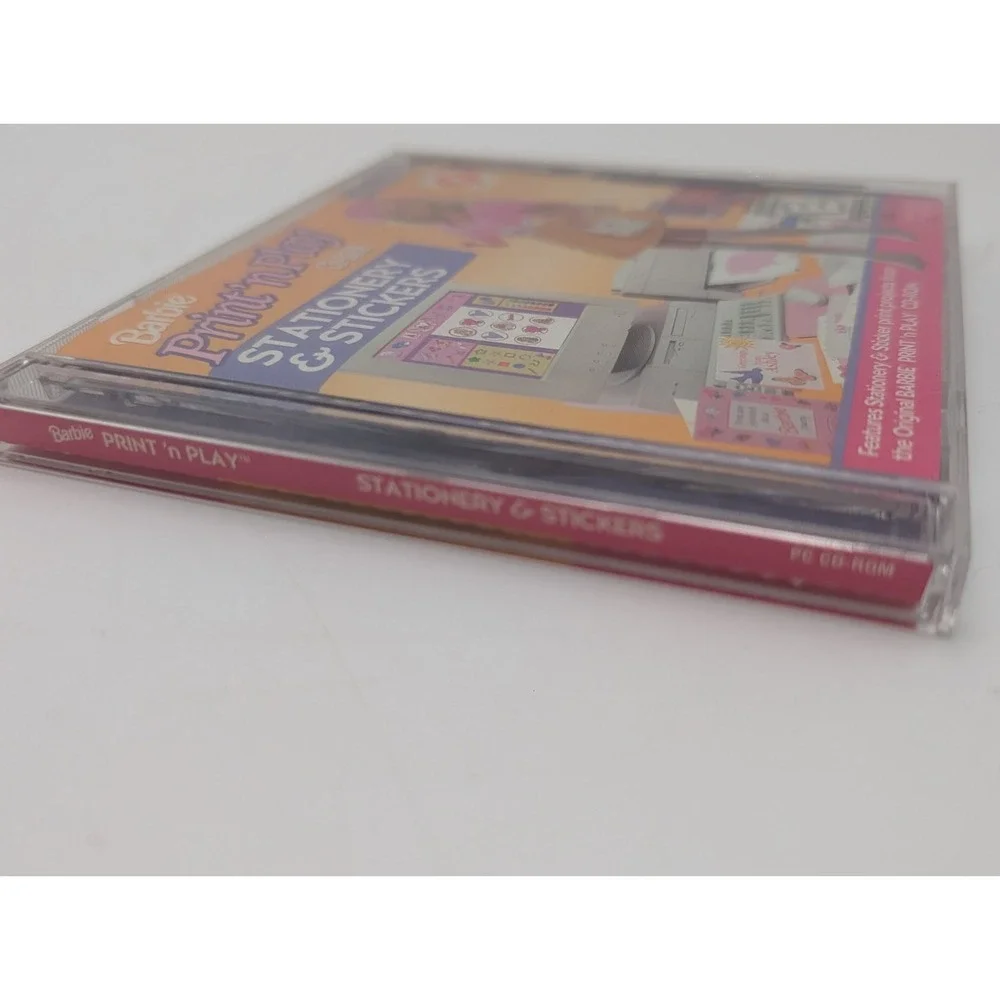 Windows 98 - BARBIE Party Print 'n Play Stationary & Stixkers CD ROM